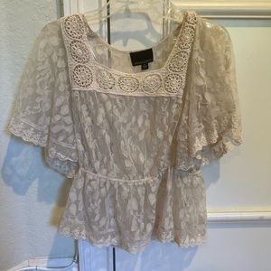 Cynthia Rowley lace blouse size M good condition